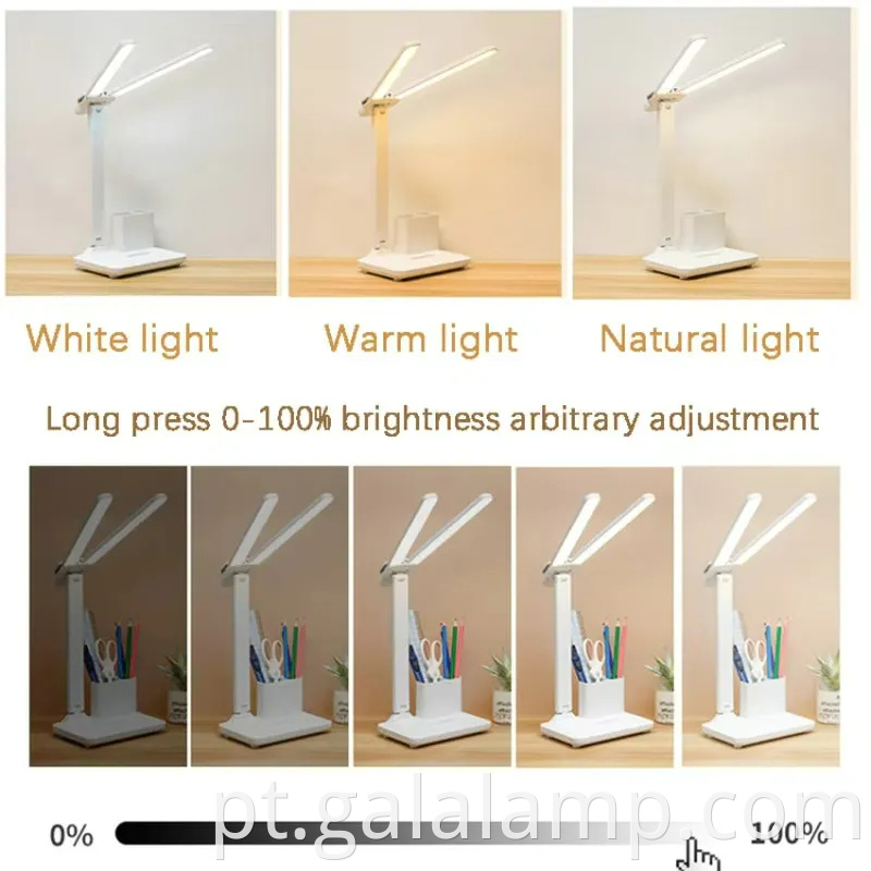 Modern Double Head Touch Control Desk Lamp